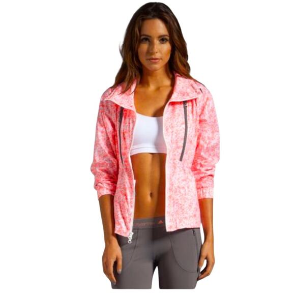 Stella McCartney for adidas Run Perf Jacket PR in White & salmon Turbo Size S - Picture 1 of 8